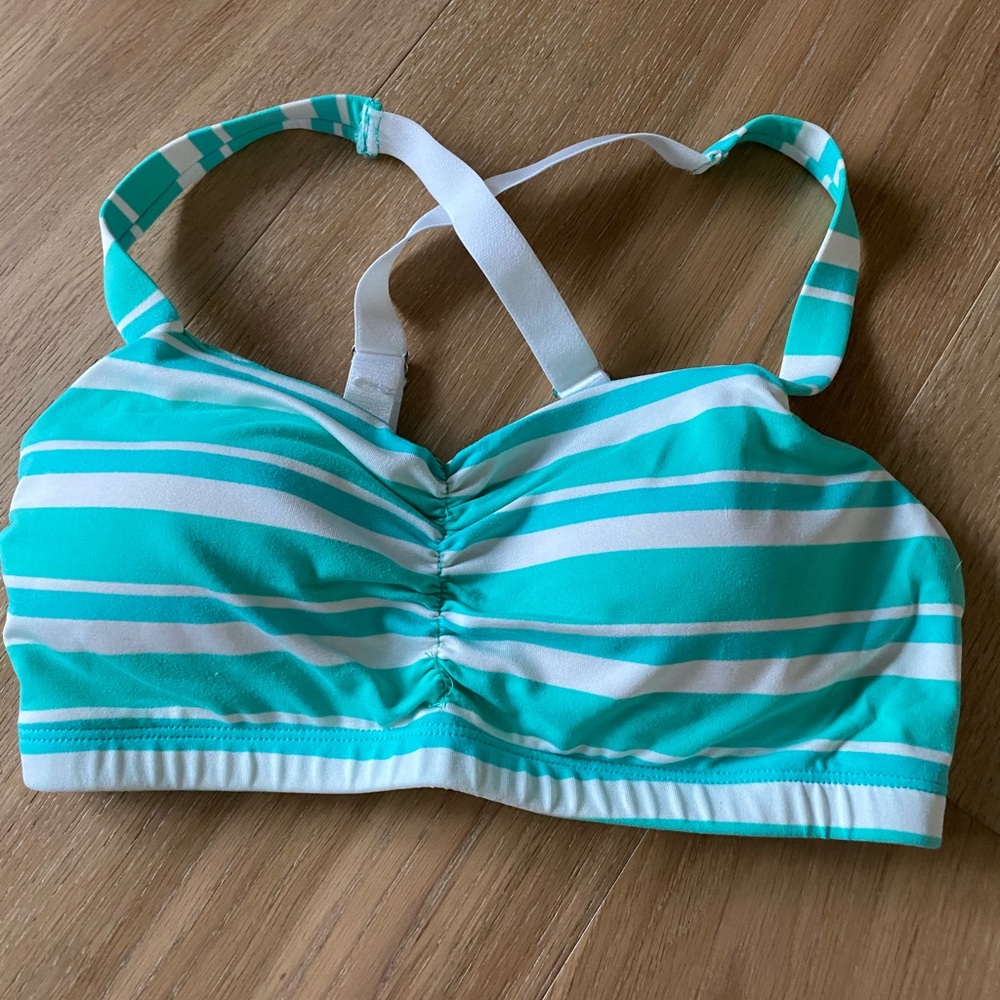 sports bra size: small teal/white BNWT